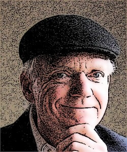 David with bk hat - ink sketch David in his black hat